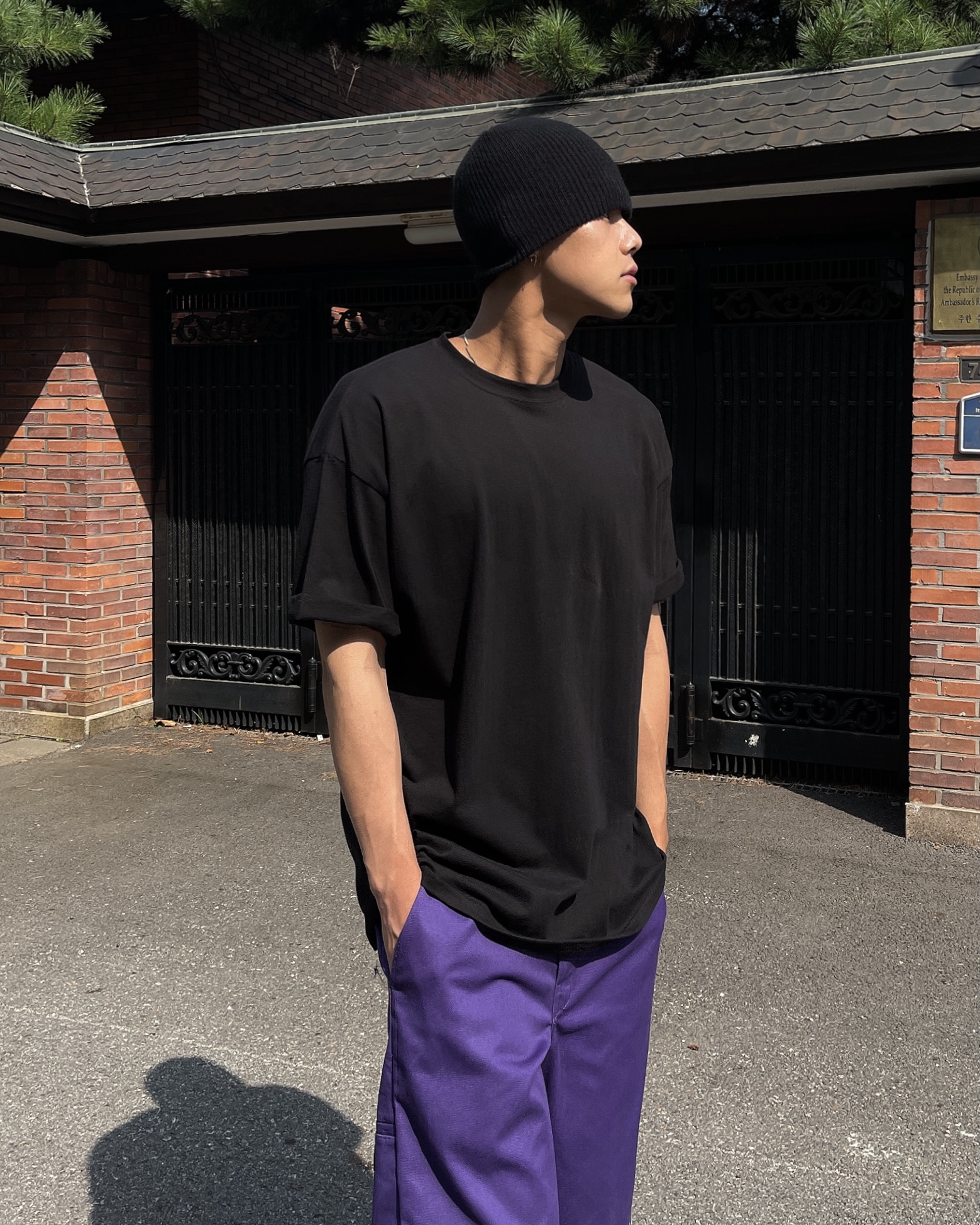 Over basic round half t_shirts(4Color)