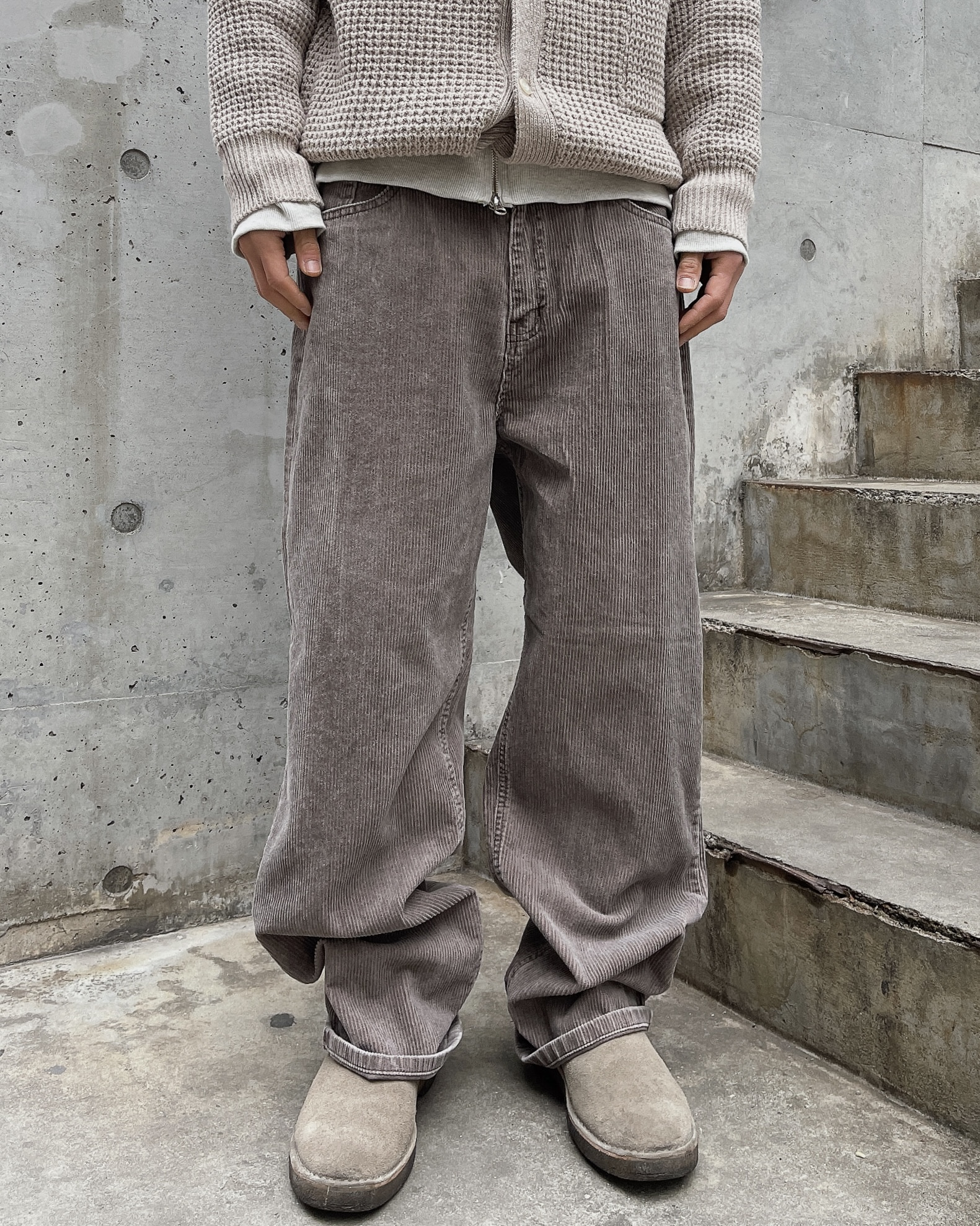 Dying Corduroy pants(2Color)