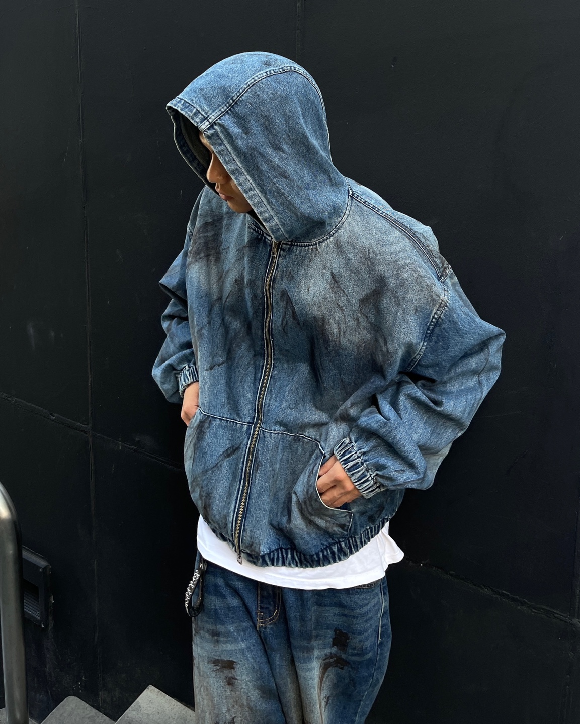 Dirty oil hood jacket(2Color)