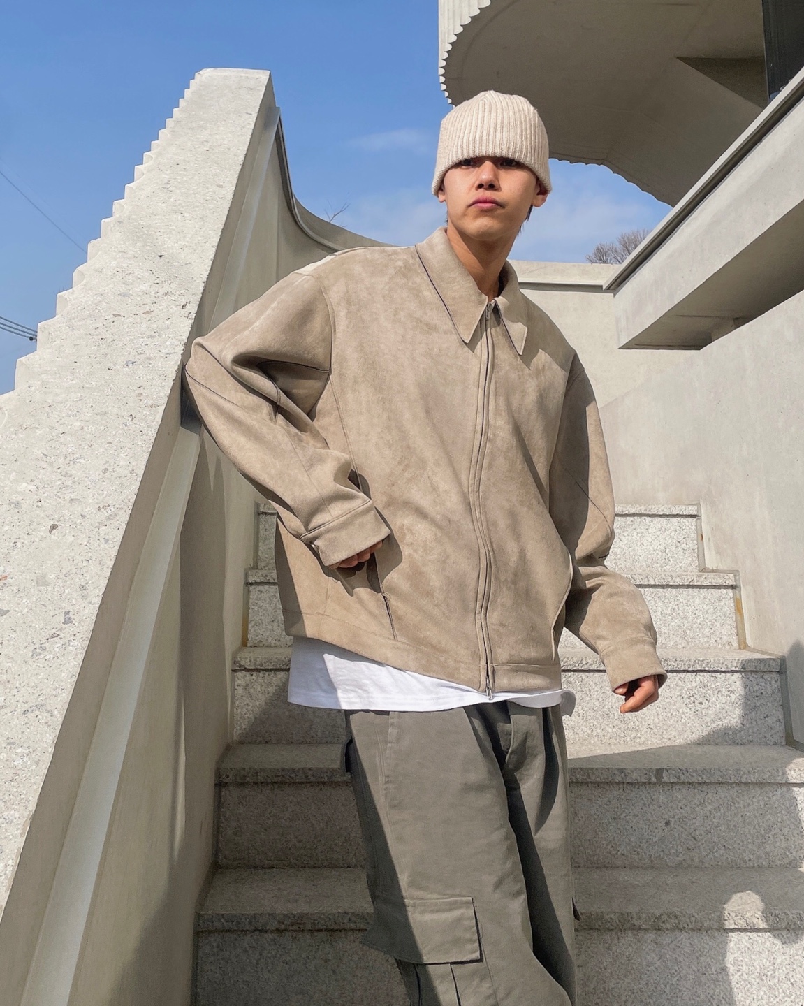 Suede cutting jacket(2Color)